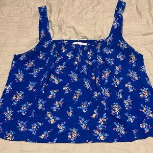 Hollister Blue Boxy Sleeveless Tank Top